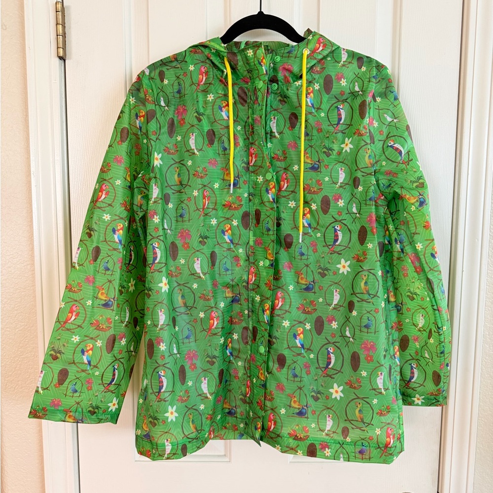 Disneyland Enchanted Tiki Room Hooded Rain Jacket BNWT